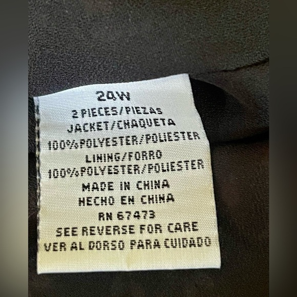 Vintage Danny & Nicole Floral Top and Skirt Set Size 24W - Picture 7 of 10